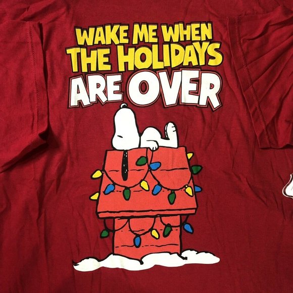 NWT PEANUTS Snoopy Christmas Shirt XL Mens - Picture 2 of 7